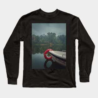 boat on the lake Long Sleeve T-Shirt